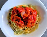 砂肝のトマトソースパスタ作り方9写真