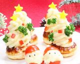 マッシュポテトのツリー&サンタ作り方6写真