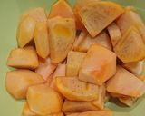 柿と木綿豆腐(カッテージチーズ風)サラダ作り方2写真
