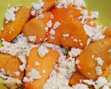 柿と木綿豆腐(カッテージチーズ風)サラダ作り方4写真