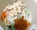 栄養満点❣️鶏胸肉たっぷり中華サラダ🥗作り方5写真