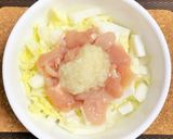 レンジで簡単白菜鶏むね肉のチーズスープ作り方2写真