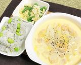 レンジで簡単白菜鶏むね肉のチーズスープ作り方5写真