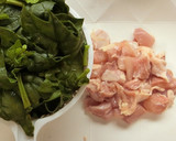 鶏肉とちぢみほうれん草のかき揚げ作り方1写真