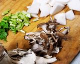 食べる味噌汁・7~豆乳 舞茸 かぶ 人参作り方2写真