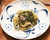 人参葉、大根葉で作るパスタソース作り方5写真