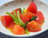 小松菜・トマトの煮びたし♪わさび入り♪作り方6写真