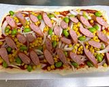 HBピザ生地で☆ソーセージと枝豆のピザ作り方6写真
