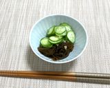 もずくときゅうりの酢の物作り方3写真