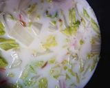 白菜のミルク味噌スープ作り方5写真