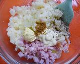 簡単！おにぎりコロッケ☆ハムオニオン作り方3写真