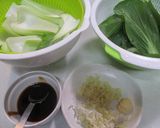 チンゲン菜のオイスターソース炒め作り方1写真