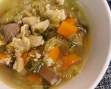 おうどん入り野菜スープ作り方5写真