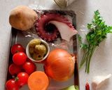 たこのピリ辛トマト煮作り方1写真