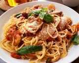 フライパンで♪鶏むね肉のトマト煮込み✨作り方6写真