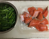 鮭と卵のキムチ炒め作り方1写真