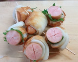 ちくわとソーセージの磯辺揚げ作り方4写真
