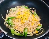 10分で完成！アスパラ＆ベーコンパスタ作り方4写真