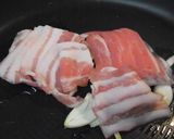 豚バラ肉とサツマイモの蔓の炒め物作り方3写真