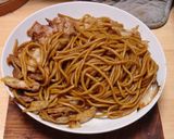 鉄板で作ったお店の味に近いソース焼きそば作り方28写真