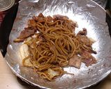 鉄板で作ったお店の味に近いソース焼きそば作り方24写真