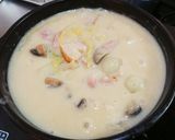 無水鍋アレンジ☆ベーコンホワイトシチュー作り方7写真