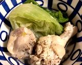 骨付き鶏肉とレタスのあっさり鍋作り方5写真