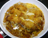 簡単！カキフライ丼☆とろとろ玉葱作り方4写真
