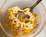 コーンとシーチキンのマヨネーズ焼き作り方1写真