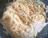にんにくのクリームパスタ作り方9写真