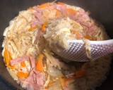 生姜とベーコンと油揚げのおこわ作り方4写真