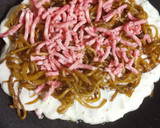 ひき肉と焼きそばときゃべつのお好み焼き作り方3写真