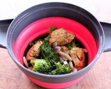 ヘルシー！スパイシーチキンのホットサラダ作り方5写真