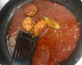 残りハンバーグソースのアラビアータ作り方1写真