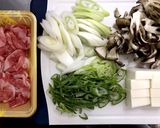 ネギたっぷり肉豆腐作り方1写真