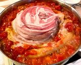 モヤシでOK肉タワー鍋トマトチーズ味作り方6写真