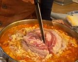 モヤシでOK肉タワー鍋トマトチーズ味作り方7写真