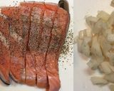 鮭とキャベツと蓮根のチーズクリームスープ作り方1写真