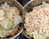 鮭とキャベツと蓮根のチーズクリームスープ作り方2写真