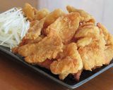 鶏皮せんべい　だし醤油味 白髪ねぎ添え作り方3写真