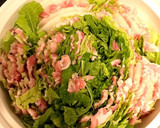 白菜と豚バラ肉としめじのミルフィーユ鍋作り方2写真
