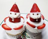 クリスマスカップケーキ／サンタと雪だるま作り方17写真