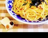 塩辛と卵のスパゲティ作り方12写真