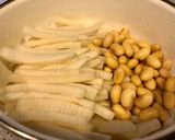 大根の皮と大豆の酢漬け作り方1写真