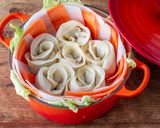肉汁たっぷり塩こうじ薔薇餃子鍋★作り方10写真