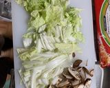 白菜と椎茸の和風柚子パスタ作り方1写真