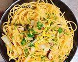 白菜と椎茸の和風柚子パスタ作り方8写真