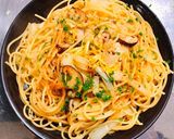 白菜と椎茸の和風柚子パスタ作り方9写真