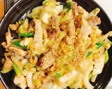 豚ホルモンと白菜のオイスター炒め作り方8写真