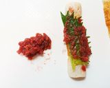 ちくわで梅肉と大葉の巻き巻き作り方3写真
